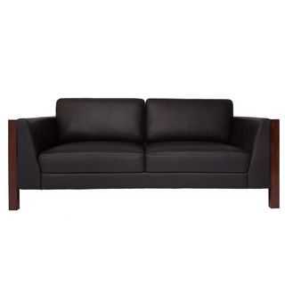 Amelie Black Genuine Leather Sofa