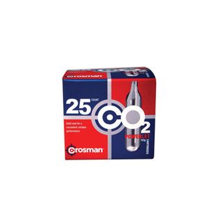 Crosman Co2 Cartridges  25 Pack (SilverDimensions 3.8 in. x 3.8 in. x 3.8 in.Weight 2.4 )