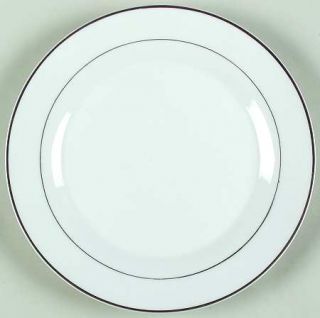  Emily Platinum Salad Plate, Fine China Dinnerware   Porcelain,China,Whi