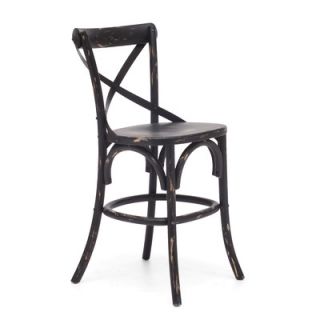 Zuo Era Union Square Bar Chair 980 Finish Black, Seat Height Counter