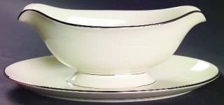 Pickard Juliet Gravy Boat with Attached Underplate, Fine China Dinnerware   No D