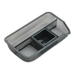 Rolodex Mesh Drawer Organizer (BlackMaterial Metal meshNumber of compartments Four (4) Dimensions 10.93 inches wide x 6.43 inches deep x 2.18 inches high Metal meshNumber of compartments Four (4) Dimensions 10.93 inches wide x 6.43 inches deep x 2.18
