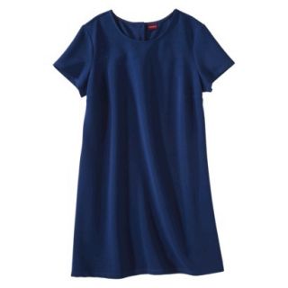 Merona Womens Plus Size Short Cap Sleeve Shift Dress   Blue 2