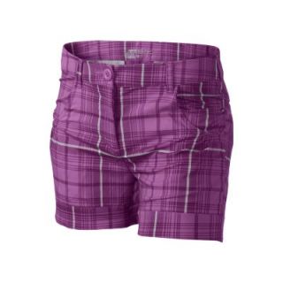 Nike Plaid Novelty Girls Golf Shorts   Purple