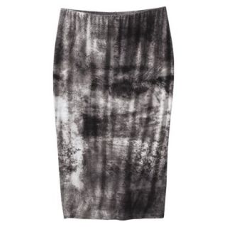 Mossimo Womens Knit Midi Skirt   Gray Print XL