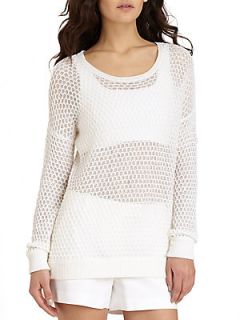 Tollie Honeycomb Sweater   White