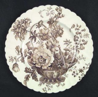 Royal Staffordshire Charlotte Brown Dinner Plate, Fine China Dinnerware   Brown