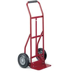 Safco Continuous Handle Hand Truck (Red Finished Product Dimensions 18 inches wide x 16 inches deep x 44 inches high Finished product weight 31 pounds Greenguard certifiedMaterial SteelPaint/finish Powder coatToe plate Dimensions 14 inches wide x 8 i
