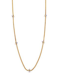 Eddie Borgo Gemstone Cone Necklace   Gold
