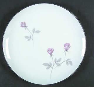 Mikasa Lorinda Dinner Plate, Fine China Dinnerware   Pink Roses, Gray Leaves, Pl