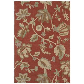 Brookside Salmon Garden Polyester Rug (20 X 30)