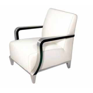 Bellini Modern Living Marbella Leather Lounge Chair MARBELLA X Color White