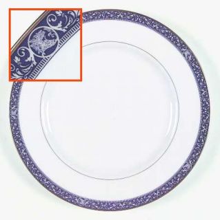 Royal Worcester Renaissance Salad Plate, Fine China Dinnerware   Cream & Blue Sc