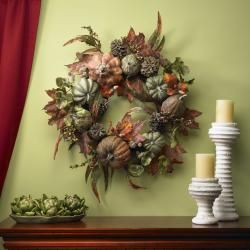 Pumpkin And Gourd Wreath