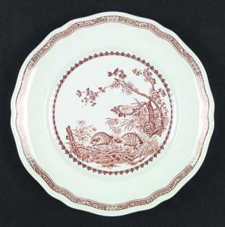 Furnivals Quail Brown Dinner Plate, Fine China Dinnerware   Brown Birds/Flowers/