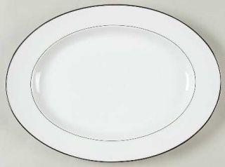 Easterling Lohengrin 13 Oval Serving Platter, Fine China Dinnerware   All White