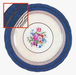 John Aynsley 7831 Navy Blue Salad Plate, Fine China Dinnerware   Navy Blue Band,