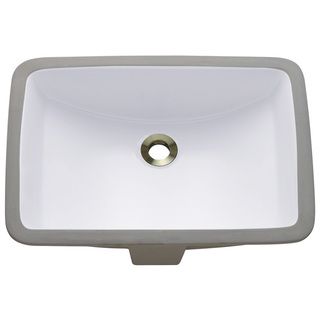 Polaris Sinks P3191uw White Rectangular Undermount Porcelain Bathroom Sink