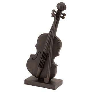 Unique Home Accents Polystone Violin Decor (BrownMaterials PolystoneQuantity One (1)Dimensions 19 inches high x 18 inches wideModel 55609 )