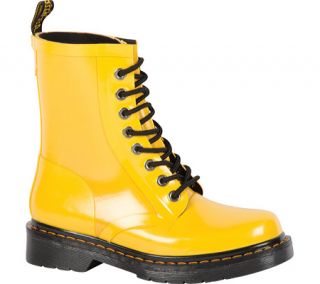 Womens Dr. Martens Drench 8 Eye Boot Patent   Yellow Patent Vulcanised Rubber B