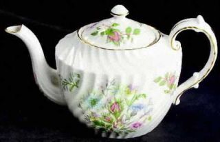 John Aynsley Wild Tudor Small Teapot & Lid, Fine China Dinnerware   Portland,Ros