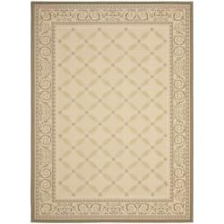 Beige/ Dark beige Indoor/ Outdoor Polypropylene Area Rug (4 X 57)