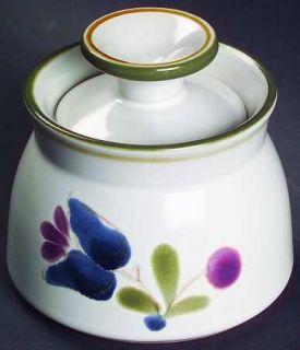 Noritake Providence Sugar Bowl & Lid, Fine China Dinnerware   Stoneware, Blue/Gr