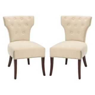 Dining Chair Safavieh Broome Side Chair   Sand (Set of 2)