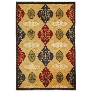 Safavieh Hand knotted Tibetan Collection Multi Wool Rug (6 X 9)
