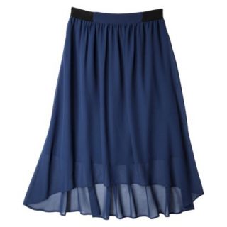 Merona Womens Chiffon Feminine Skirt   Waterloo Blue   XXL
