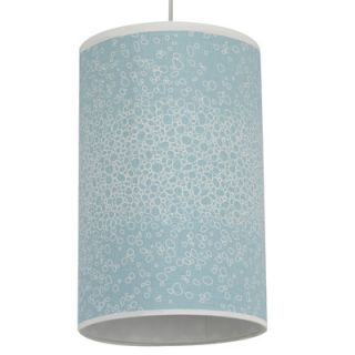 Oilo Raindrops Cylinder Light in Aqua RAIC A / SOLC A Shade Pattern Raindrop