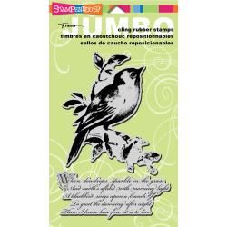 Stampendous Songbird Jumbo Cling Rubber Stamp