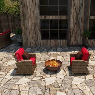 Chicago Wicker and Trading Co Forever Patio Cypress 2 Piece Chat Set   FP CYP 