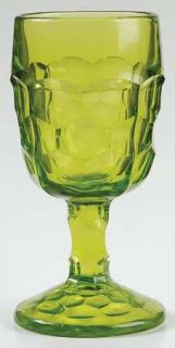 Viking Georgian Green Wine Glass   Stem #6900, Lime/Yellow Green