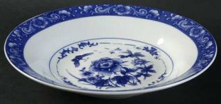 Baum Brothers Blue Rose Soup/Cereal Bowl, Fine China Dinnerware   Blue Flowers