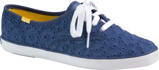 Womens Keds Champion Eyelet   Navy Eyelet Casual Shoes