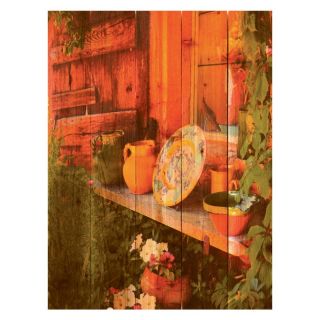 Gizaun Art French Pottery Indoor/Outdoor Full Color Cedar Wall Art Multicolor  
