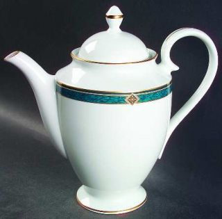 Wedgwood Kenyon Coffee Pot & Lid, Fine China Dinnerware   Embassy Collection, Te