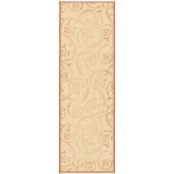 Natural/ Terracotta Indoor Outdoor Rug (24 X 67)