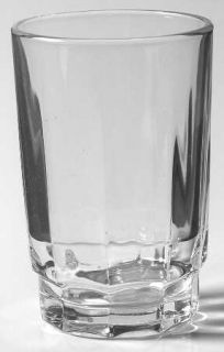 Arcoroc Arcade/Bengale Flat Juice Glass   Clear,Panels,Scalloped,Tempered,No Tri