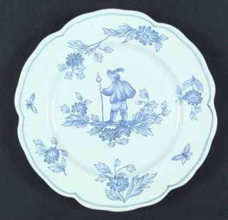 Longchamp Viry Dinner Plate, Fine China Dinnerware   French Heritage,All Blue,Ma