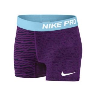 Nike Pro Core Compression Graphic Girls Shorts   Bright Grape