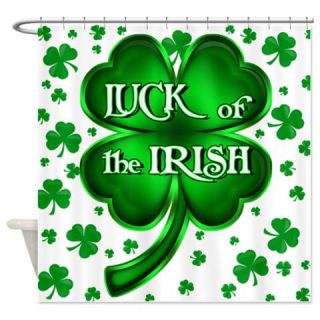  Luck of the Irish with shamrocks Shower Curtain  Use code FREECART at Checkout