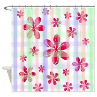  Pretty red petal flowers pastel stripes pattern Sh  Use code FREECART at Checkout