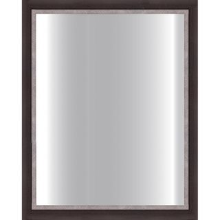 Dark Brown Framed Glass Mirror (Dark brown/ pewter lipDimensions 24 inches x 30 inches  )