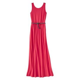 Merona Womens Maxi Dress w/Belt   Blazing Coral   M