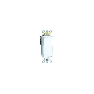 Leviton 56232W Light Switch, Decora Plus Rocker Switch, Commercial Grade, 20A, 3Way White