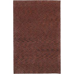 Julie Cohn Hand knotted Red Royal Abstract Design Wool Rug (9 X 13) (BurgundyPattern AbstractTip We recommend the use of a non skid pad to keep the rug in place on smooth surfaces.All rug sizes are approximate. Due to the difference of monitor colors, s