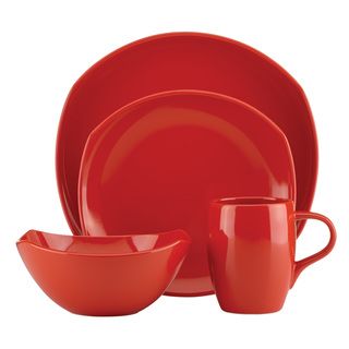 Dansk Classic Fjord 4 piece Chili Red Place Setting