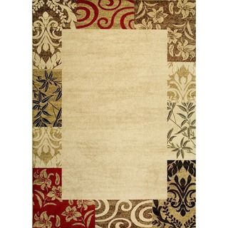 Patchwork Damask Border Beige (3 11 X 5 3) (PolypropylenePile Height .4 inchesStyle TransitionalPrimary color BEIGESecondary colors MultiPattern BorderTip We recommend the use of a non skid pad to keep the rug in place on smooth surfaces.All rug siz